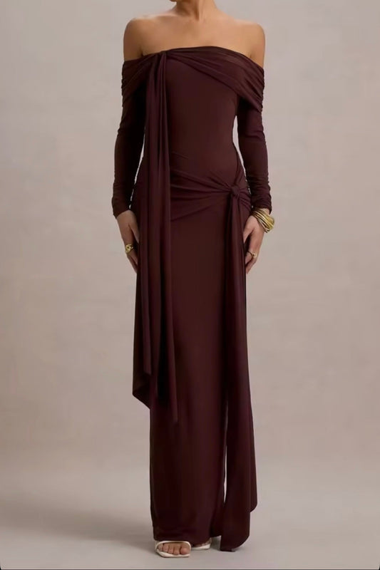 Off Shoulders Knot Dress